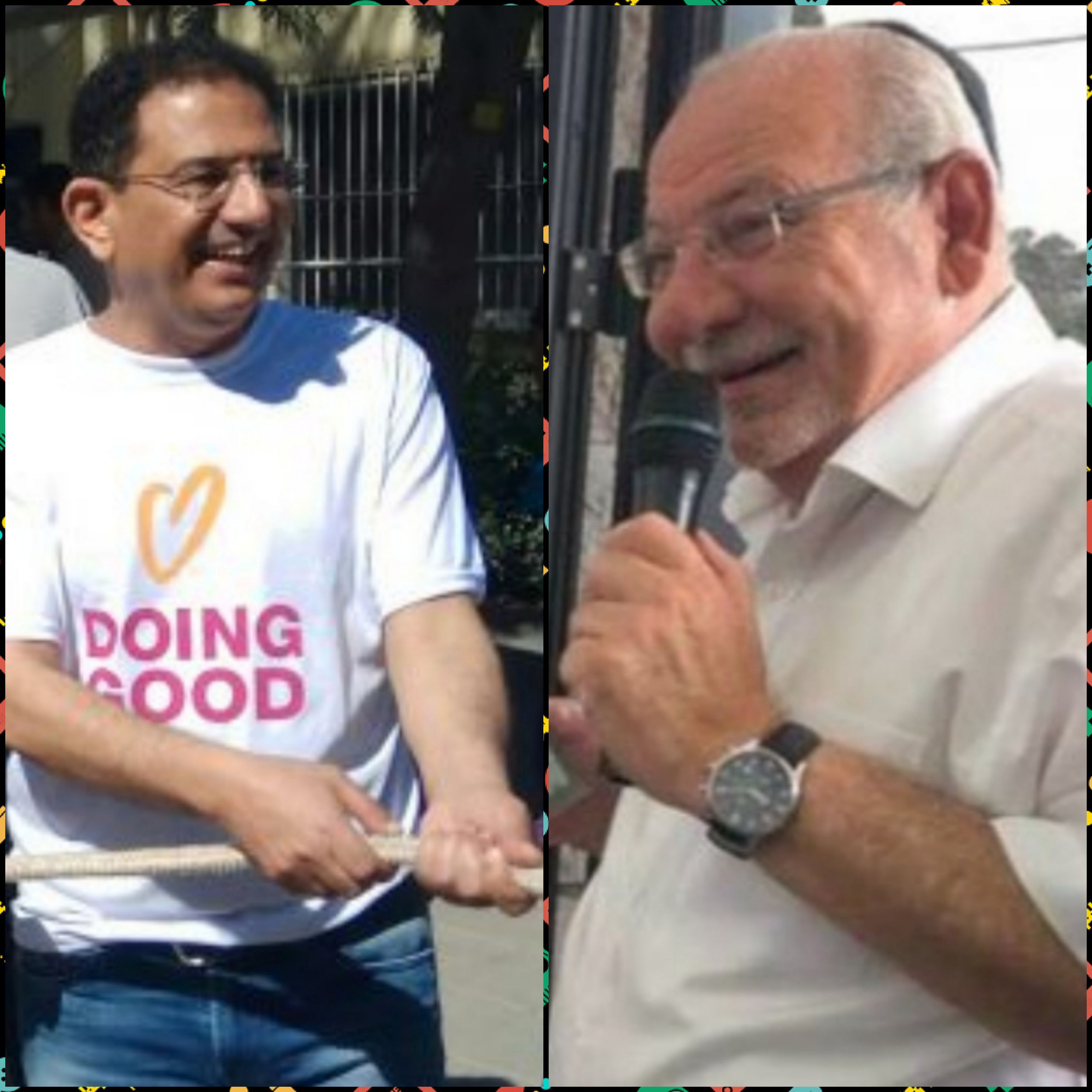 מימין- רחמים מלול וצביקה מדהלה