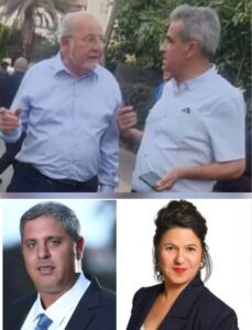 רחמים מלול ומאיר דהן צילום: רחובות ניוז, אמיתי כהן ואיטל בציר אלשיך צילום: גל חרמוני