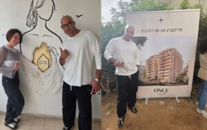אסף נחשוני עם לינה אוקס אמנית