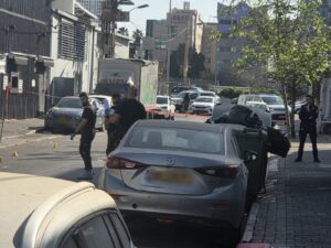 זירת הרצח בתל אביב צילום: משטרת ישראל