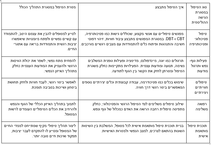 שיטות טיפול הוליסטיות