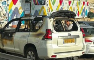 הרכב שנשרף צילום: רחובות ניוז
